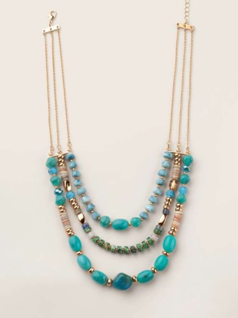 Turquoise Blue Layered Necklace